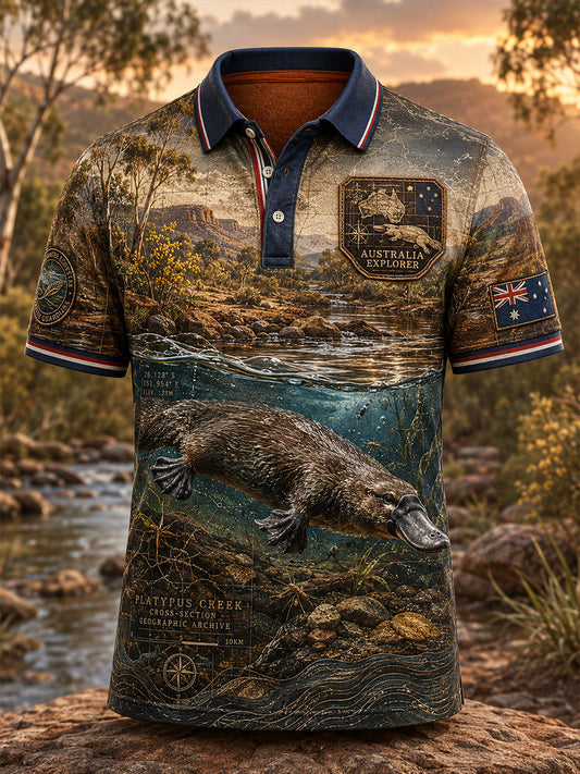 Men's Australian Animals Short Sleeve Shirt