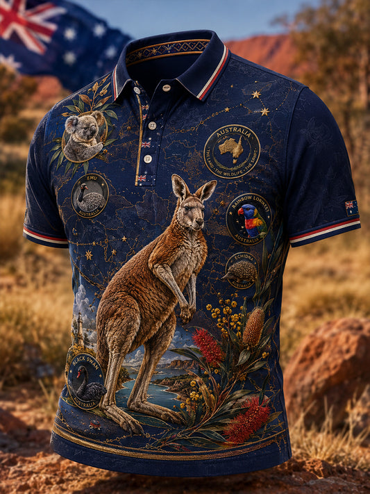 Men's Australian Animals Short Sleeve Shirt
