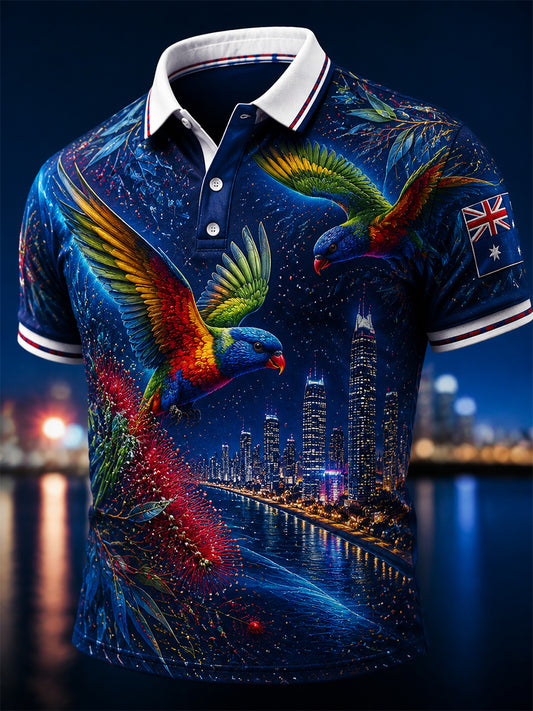 Men's Australian Animals Short Sleeve Shirt