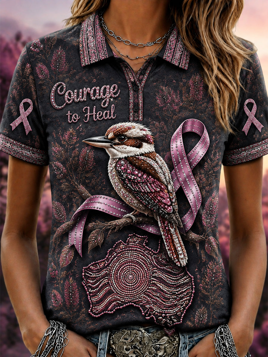 Women's Breast Cancer Awareness Australia Polo T-Shirt