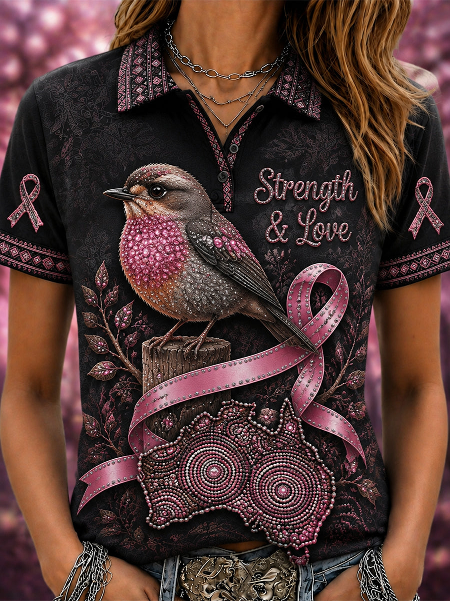 Women's Breast Cancer Awareness Australia Polo T-Shirt