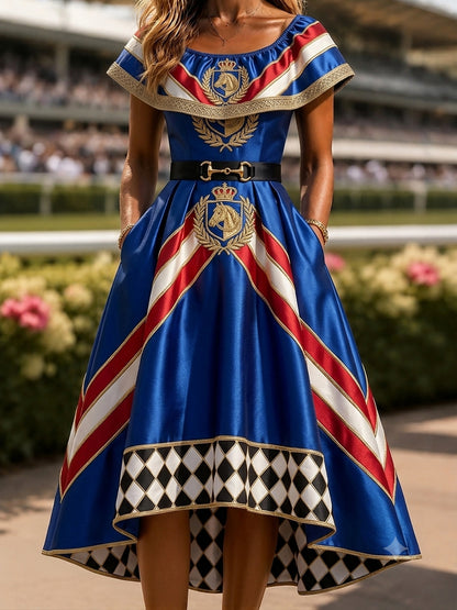 Women's Vintage Melbourne Cup Australian Horse Racing Dress