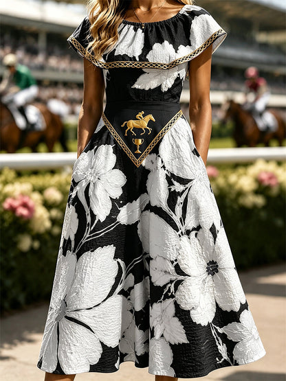 Women's Vintage Melbourne Cup Australian Horse Racing Dress