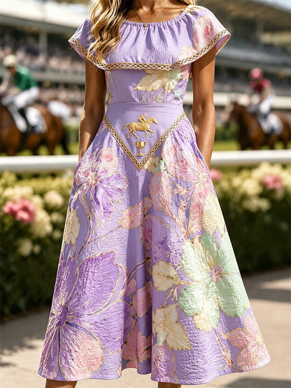 Women's Vintage Melbourne Cup Australian Horse Racing Dress