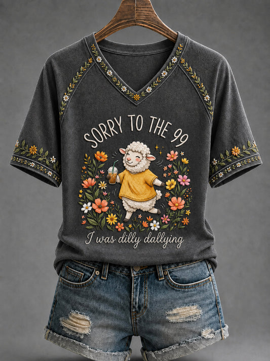Women's Funny Christian I Was Dilly Dallying Short Sleeve T-shirt