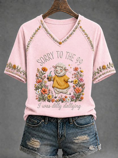 Women's Funny Christian I Was Dilly Dallying Short Sleeve T-shirt