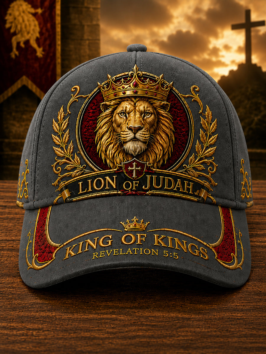 Unisex Christian Lion of Judah Art  Print Hat