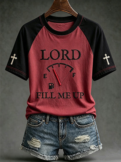 Women's Faith Theme Print Pattern Printed Leisure Round Neck T-shirt