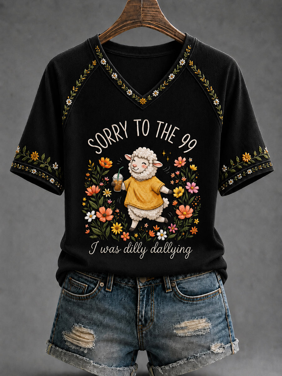 Women's Funny Christian I Was Dilly Dallying Short Sleeve T-shirt