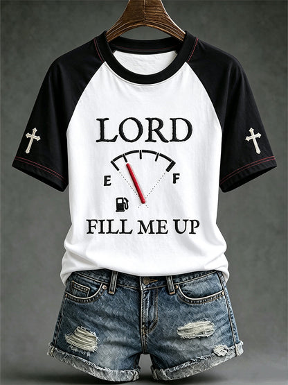 Women's Faith Theme Print Pattern Printed Leisure Round Neck T-shirt