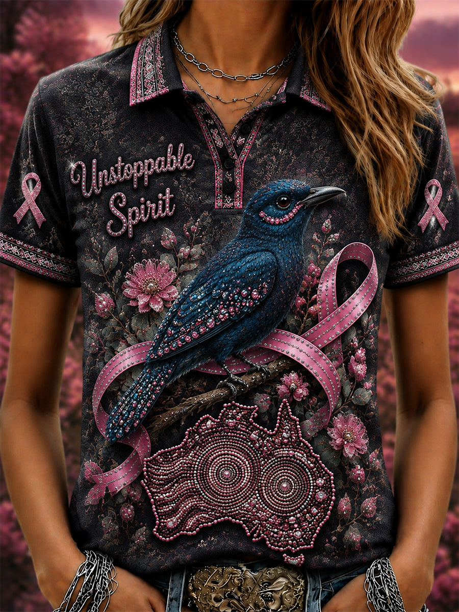 Women's Breast Cancer Awareness Australia Polo T-Shirt