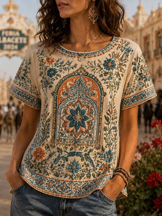 Camiseta vintage para mujer con estampado de la Feria de Albacete