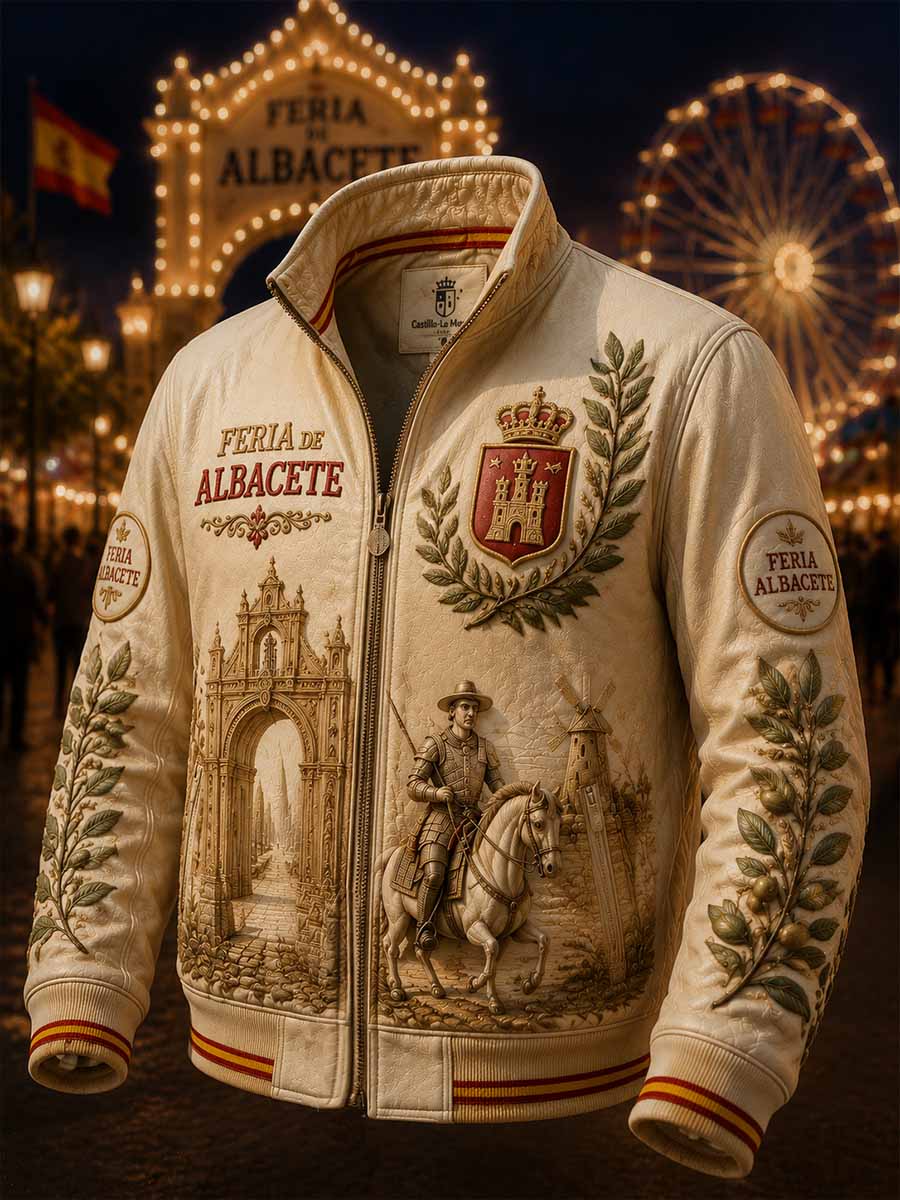 Chaqueta estampada de estilo clásico para hombre, con diseño de la Feria de Albacete
