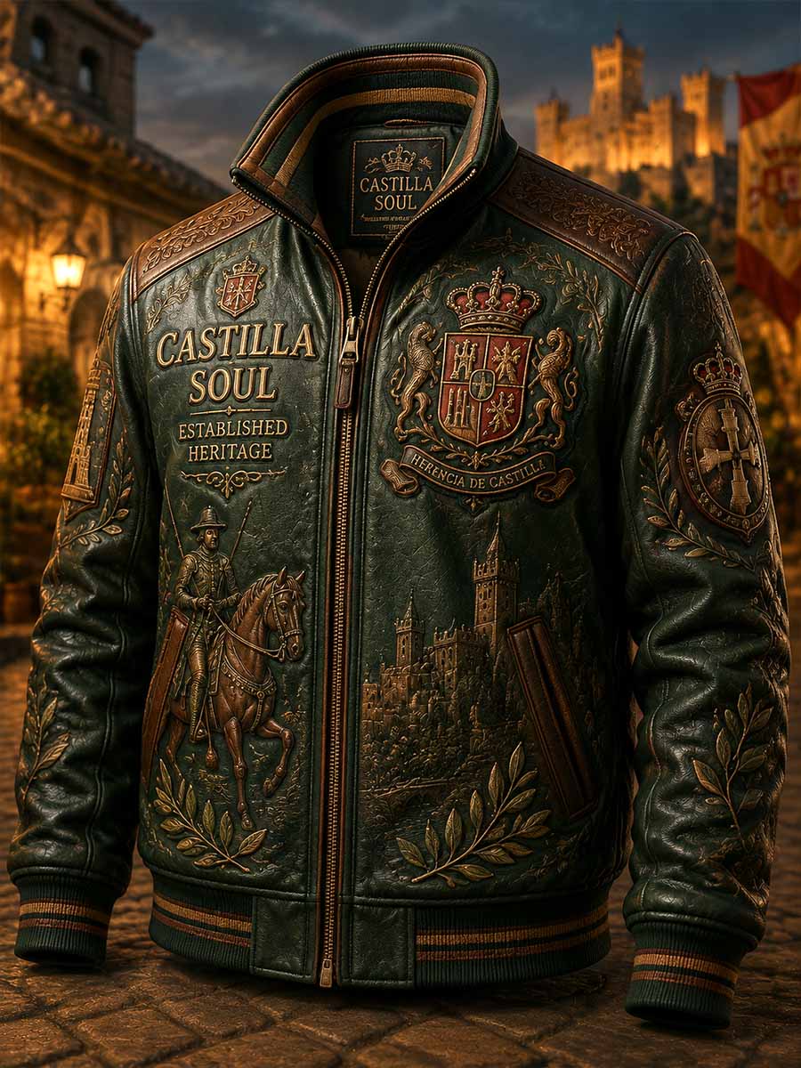 Chaqueta estampada de estilo clásico para hombre, con diseño de la Feria de Albacete