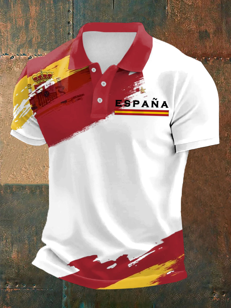 Top de manga corta estampado España para hombre