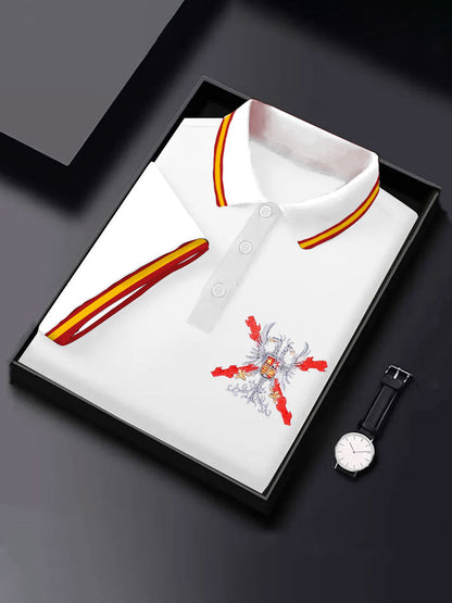Camisetas casuales estampadas para hombre con la cruz patriótica de España y los Tercios de Borgoña