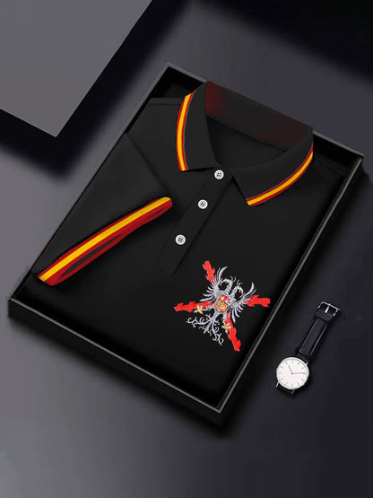 Camisetas casuales estampadas para hombre con la cruz patriótica de España y los Tercios de Borgoña