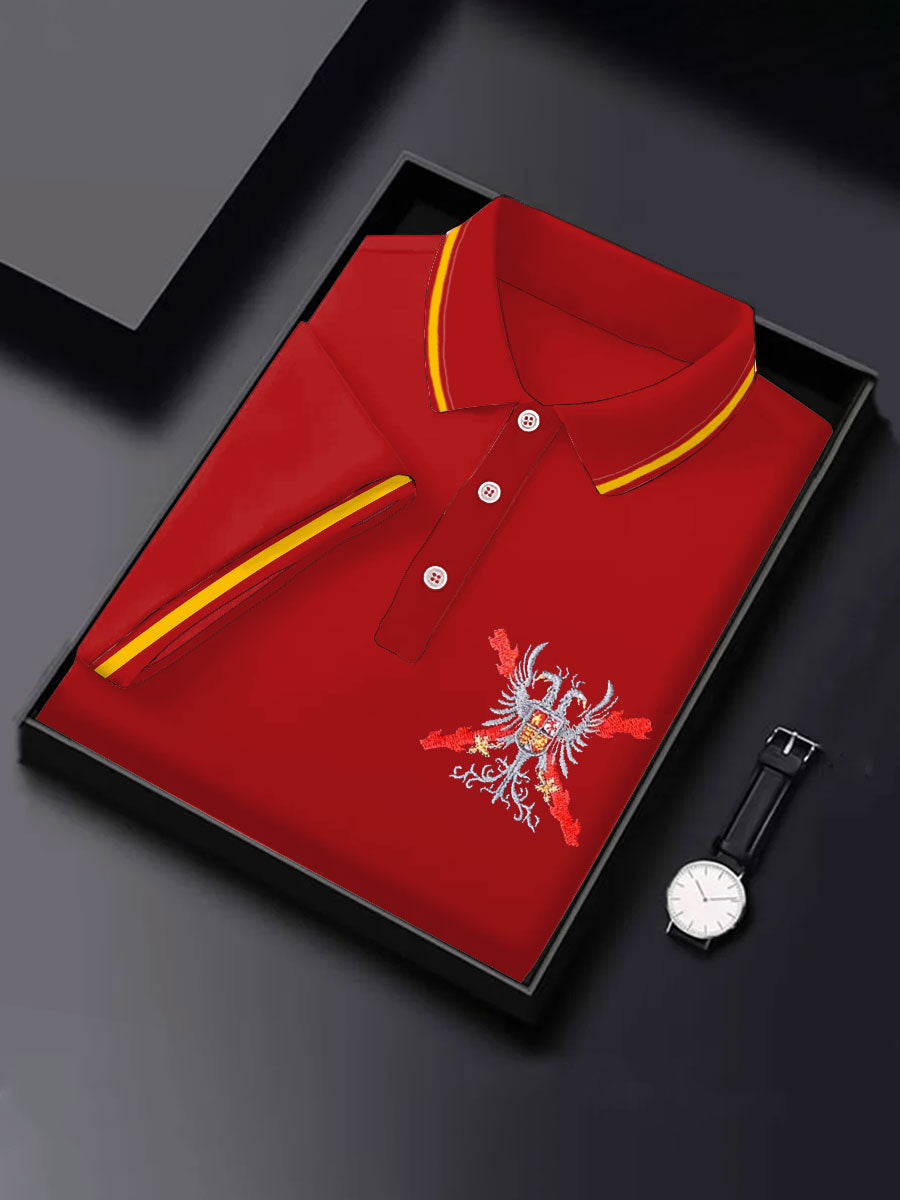 Camisetas casuales estampadas para hombre con la cruz patriótica de España y los Tercios de Borgoña
