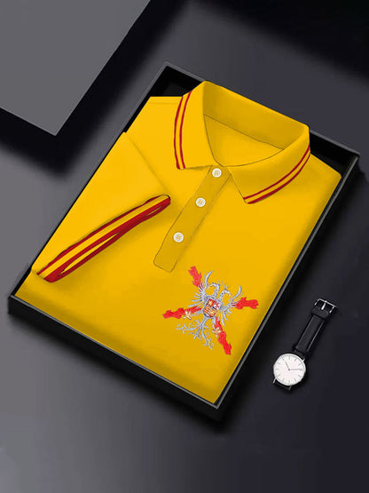 Camisetas casuales estampadas para hombre con la cruz patriótica de España y los Tercios de Borgoña
