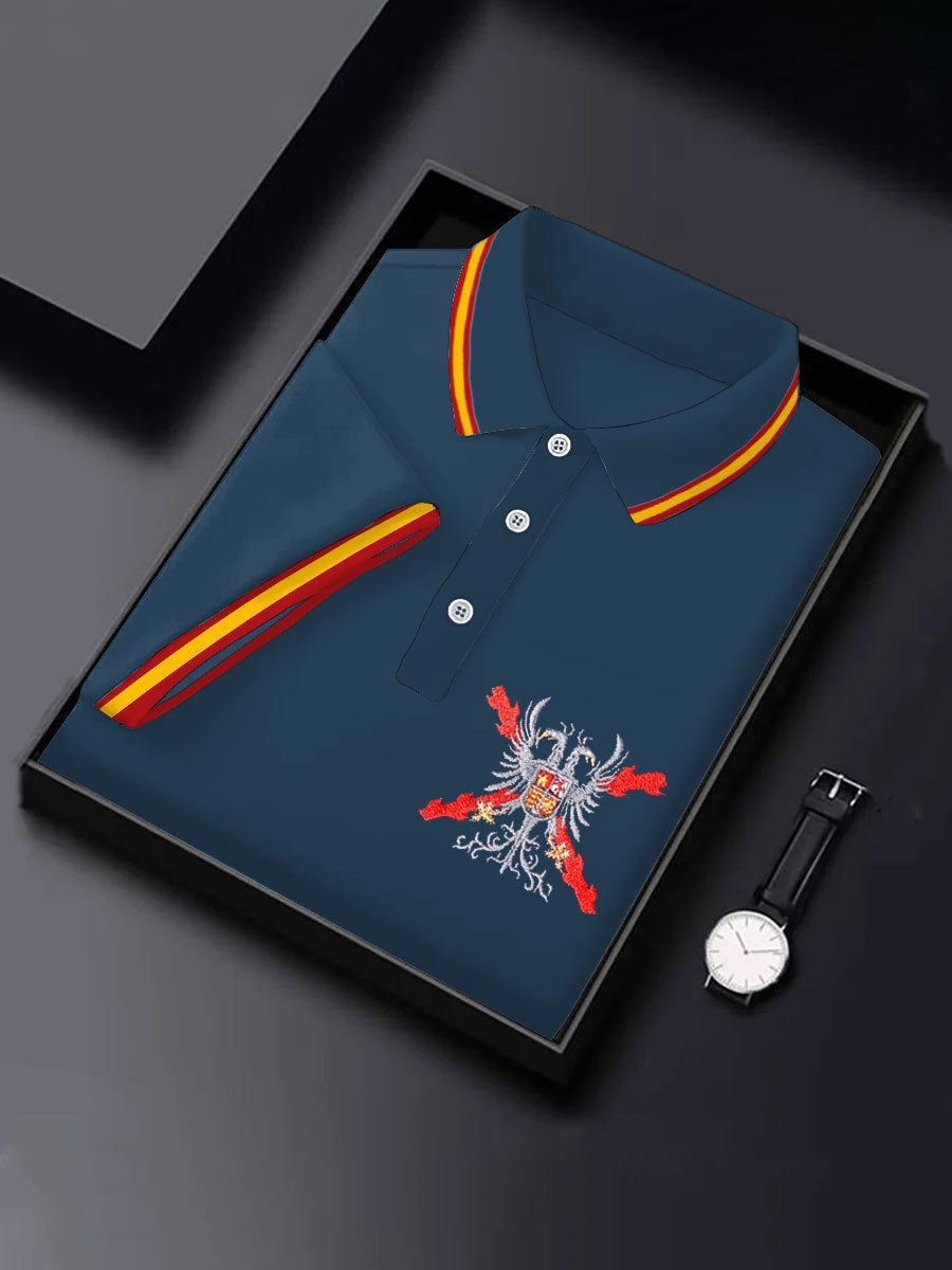 Camisetas casuales estampadas para hombre con la cruz patriótica de España y los Tercios de Borgoña