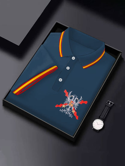 Camisetas casuales estampadas para hombre con la cruz patriótica de España y los Tercios de Borgoña