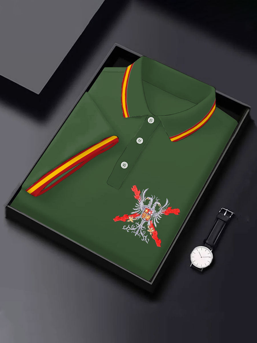 Camisetas casuales estampadas para hombre con la cruz patriótica de España y los Tercios de Borgoña