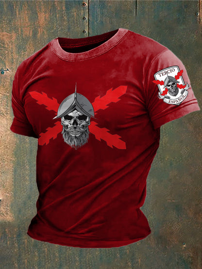 Camiseta para hombre con estampado de la Cruz de Borgoña de España
