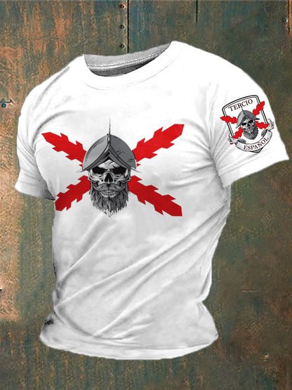 Camiseta para hombre con estampado de la Cruz de Borgoña de España
