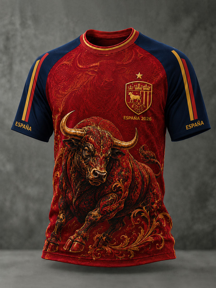 Camiseta de manga corta de fútbol ESPAÑA para hombre