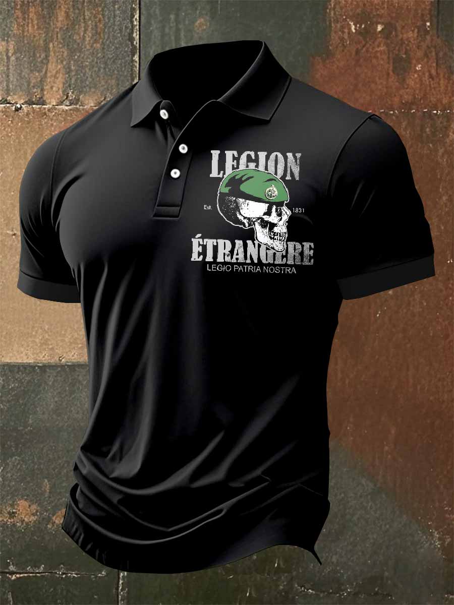 Polo à Manches Courtes Pour Homme De La Légion Étrangère Française