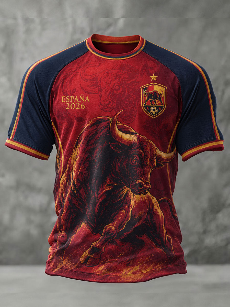 Camiseta de manga corta de fútbol ESPAÑA para hombre