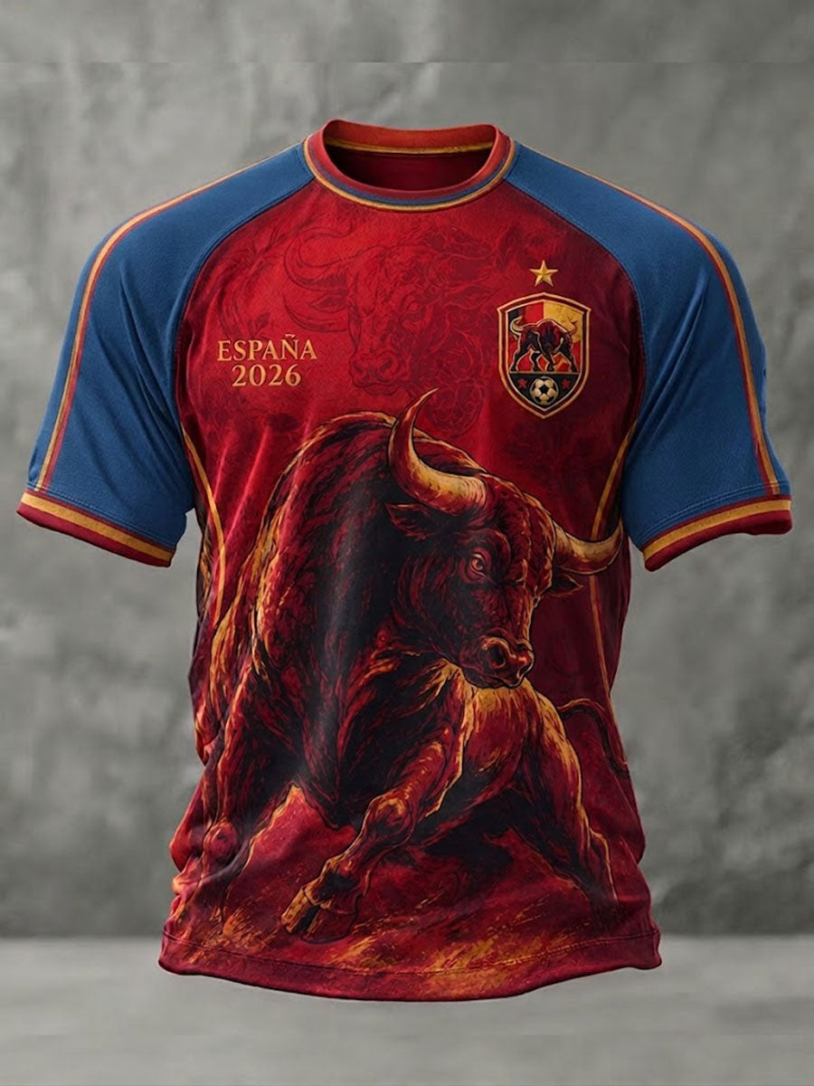 Camiseta de manga corta de fútbol ESPAÑA para hombre