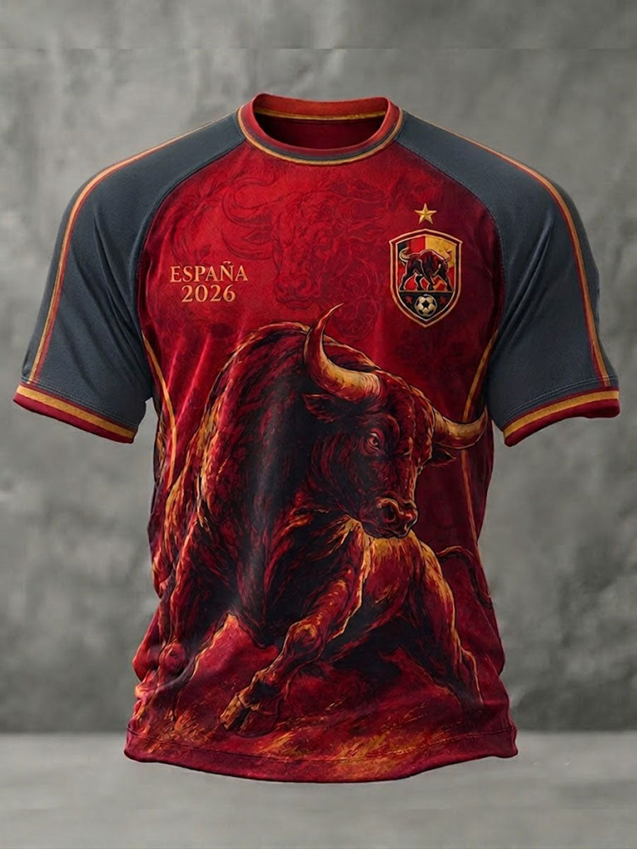 Camiseta de manga corta de fútbol ESPAÑA para hombre