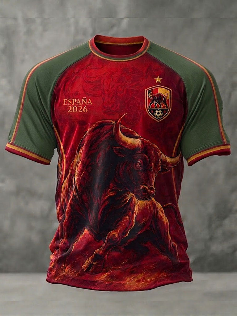 Camiseta de manga corta de fútbol ESPAÑA para hombre