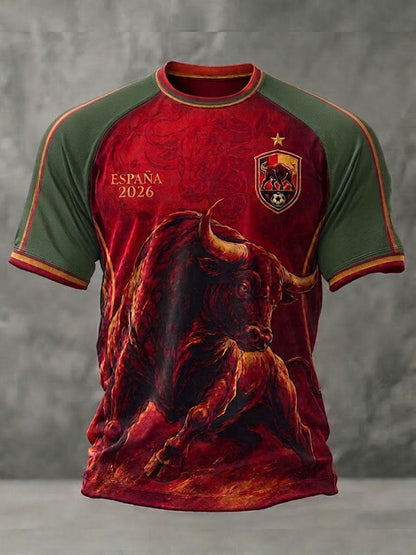 Camiseta de manga corta de fútbol ESPAÑA para hombre
