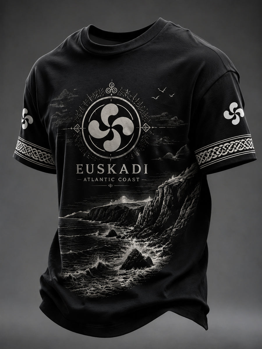 Camiseta con estampado España Euskadi para hombre