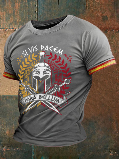 Camiseta estampada España If You Want Peace Prepare For War para hombre