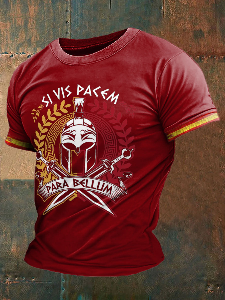 Camiseta estampada España If You Want Peace Prepare For War para hombre