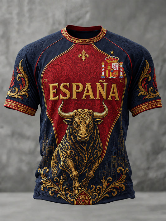 Camiseta casual estampada para hombres, regalo ideal para aficionados al fútbol