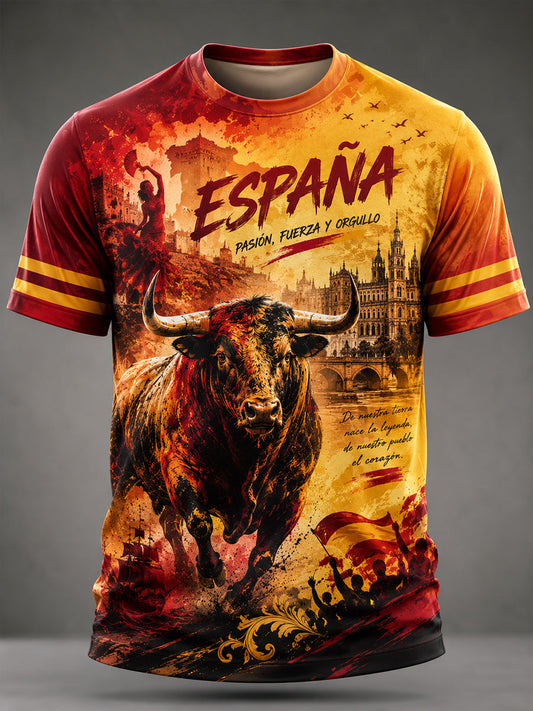 Camiseta de manga corta de fútbol de España para hombre