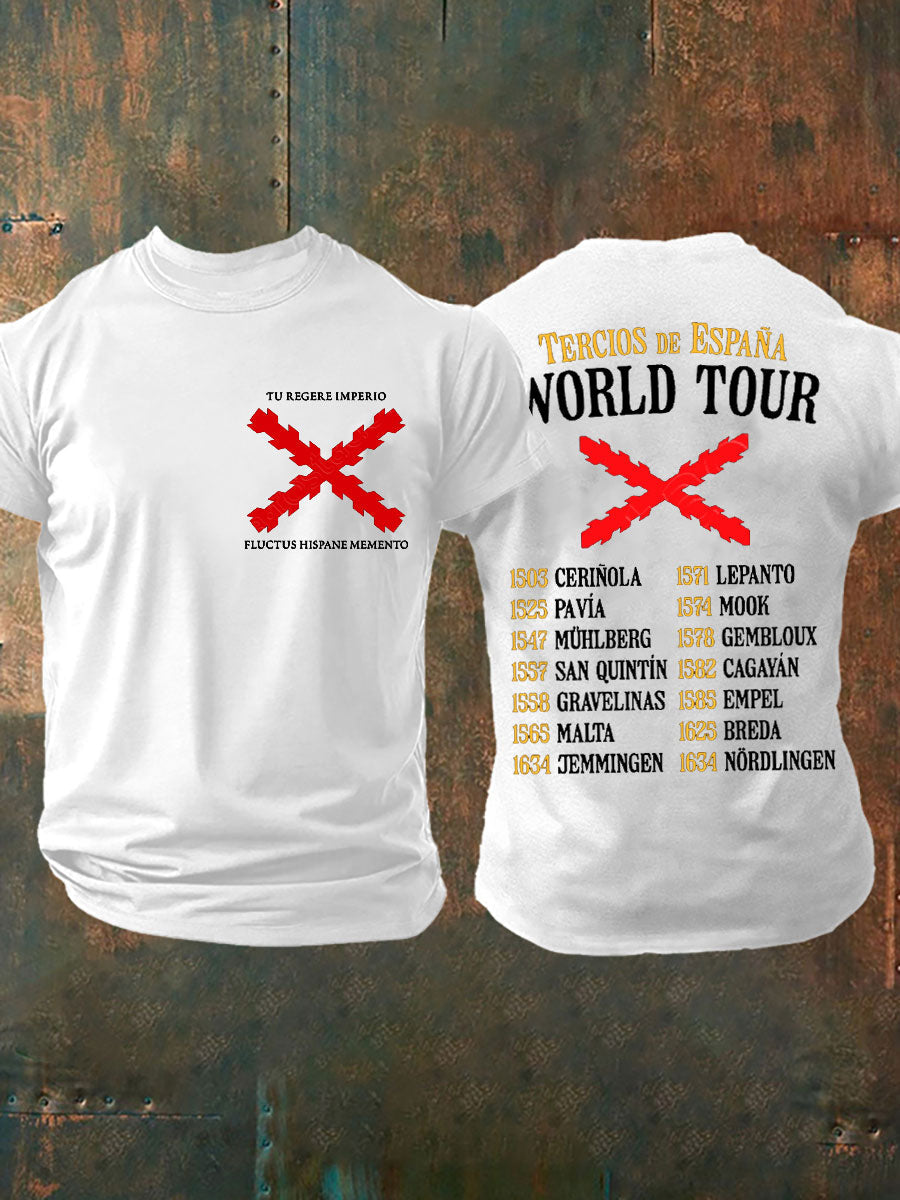 Camiseta para hombre con estampado de la Cruz de Borgoña de España