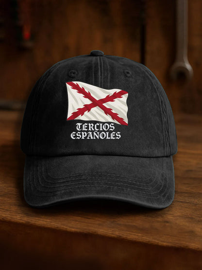 Sombrero unisex estampado con la Cruz de Borgoña y los Tercios de España