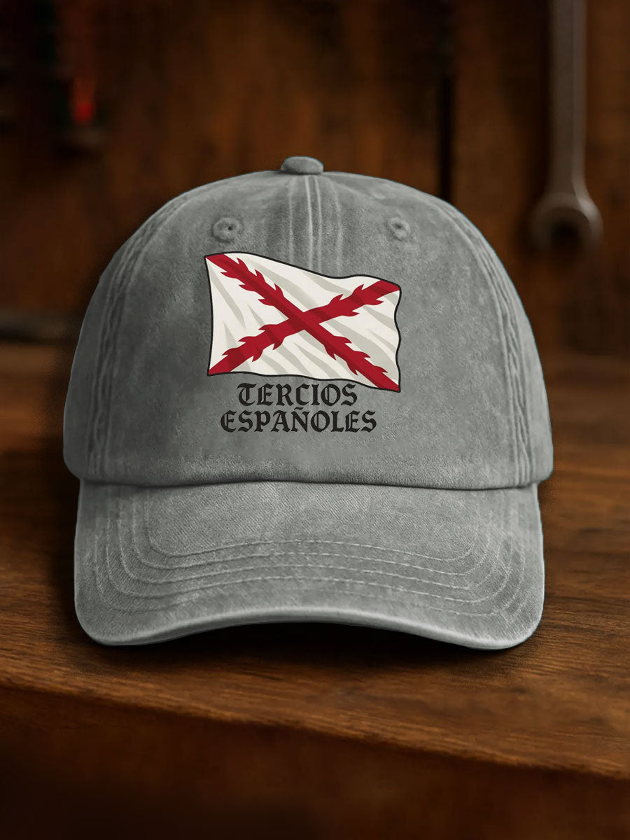Sombrero unisex estampado con la Cruz de Borgoña y los Tercios de España