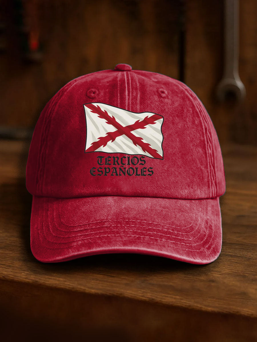 Sombrero unisex estampado con la Cruz de Borgoña y los Tercios de España