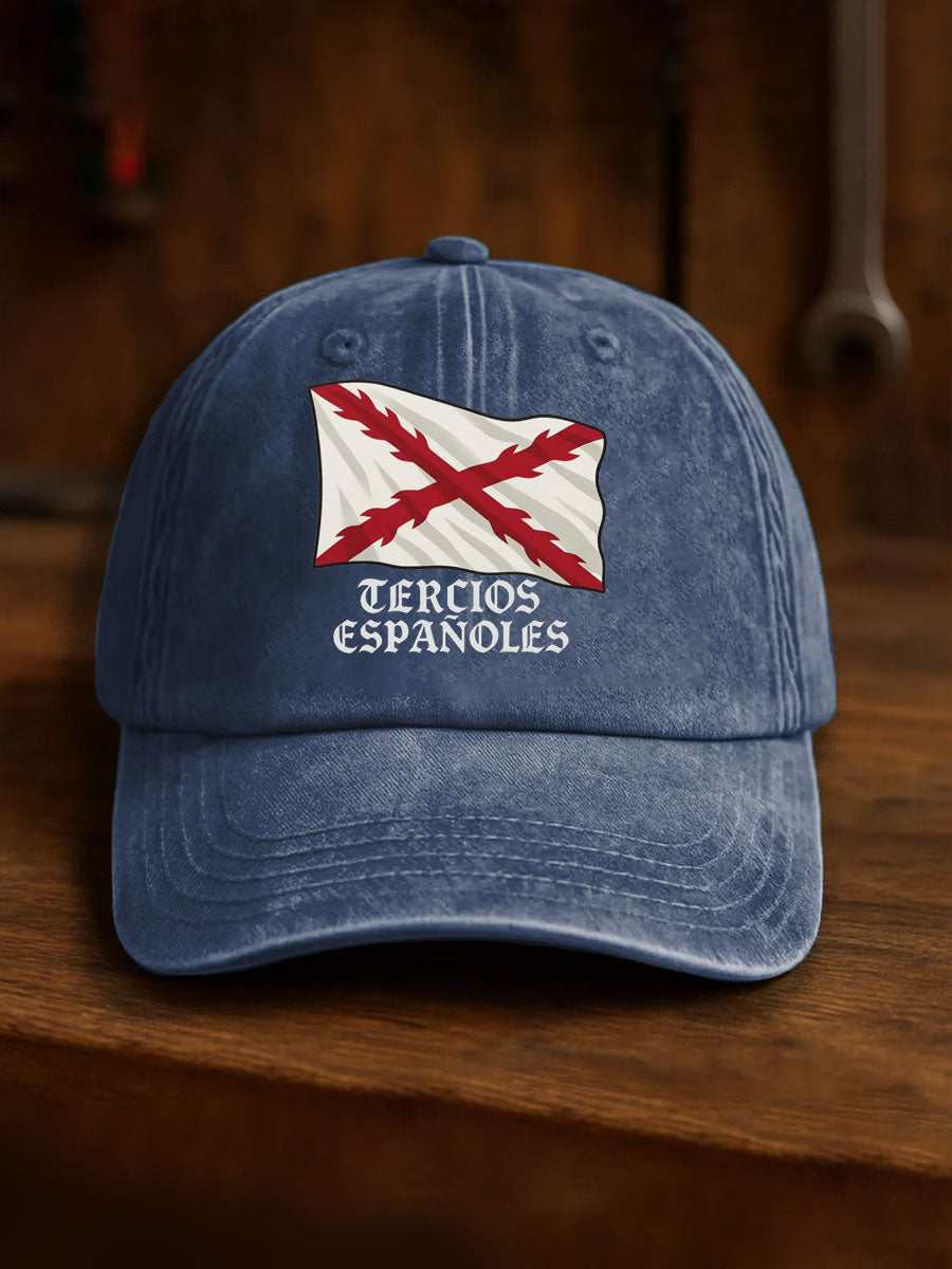 Sombrero unisex estampado con la Cruz de Borgoña y los Tercios de España