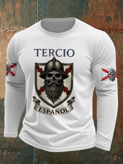 Camiseta estampada para hombre con la Cruz de Borgoña de España y el Tercio