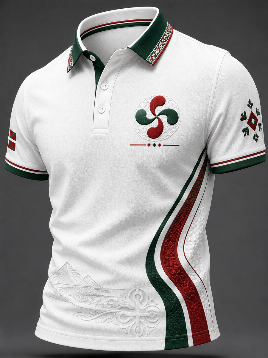 Camiseta informal con estampado del País Vasco para hombre