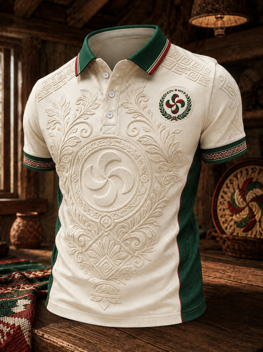 Camisa estampada vasca para hombre