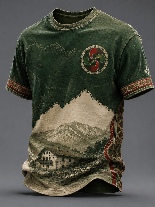 Camiseta estampada vasca para hombre