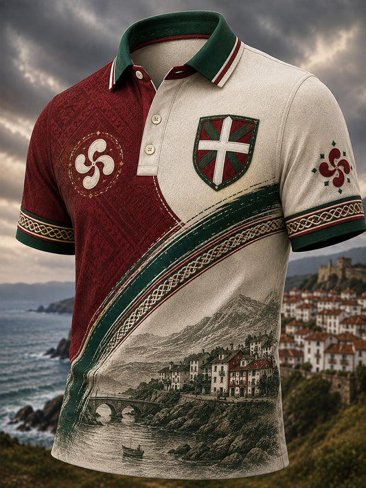 Camiseta informal con estampado del País Vasco para hombre